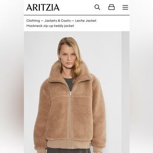 Aritzia Wilfred Free Leche JacketMockneck zip-up teddy jacket- SOLD OUT ONLINE-